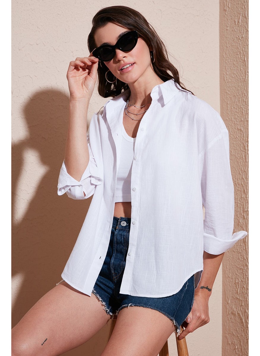 Cotton Regular Fit Long Sleeve Plain Shirt Women's Shirt CF25S168305 - pzsku/ZA37DA59E59A2F437503CZ/45/_/1741264889/d40094c1-2b17-4acb-aa4c-5d36606f3127