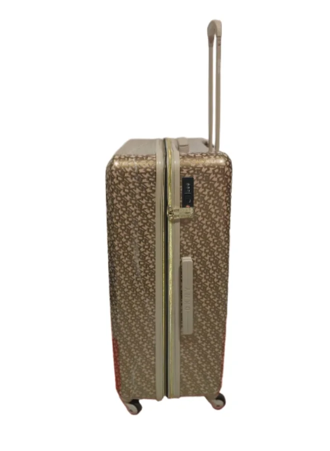 DKNY  DKNY SIGNATURE Hardside Luggage on Wheels for Unisex | Ultra Lightweight ABS on with Spinner Wheels 4 Color Gold for Women | Best Price UAE