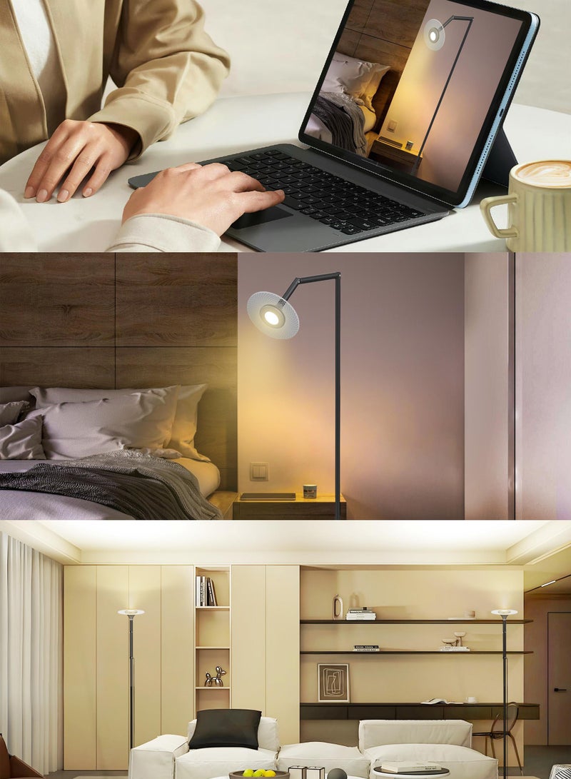 إسكدنيا مصباح أرضي LED دائم لغرفة المعيشة ، مصباح ذكي بلوتوث مع التحكم في التطبيق ، أوضاع متعددة وتعديل متعدد الألوان - Image 3