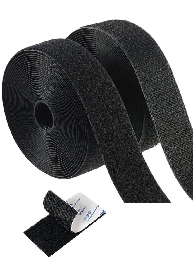 Generic Self Adhesive Back Velcro Tape, Durable Hook Loop Tape, Sticky Hook And Loop Strip Tape, Heavy Duty Reusable Double Sided Adhesive Back Fastening Tape/12.5mm*1m  - Image 1