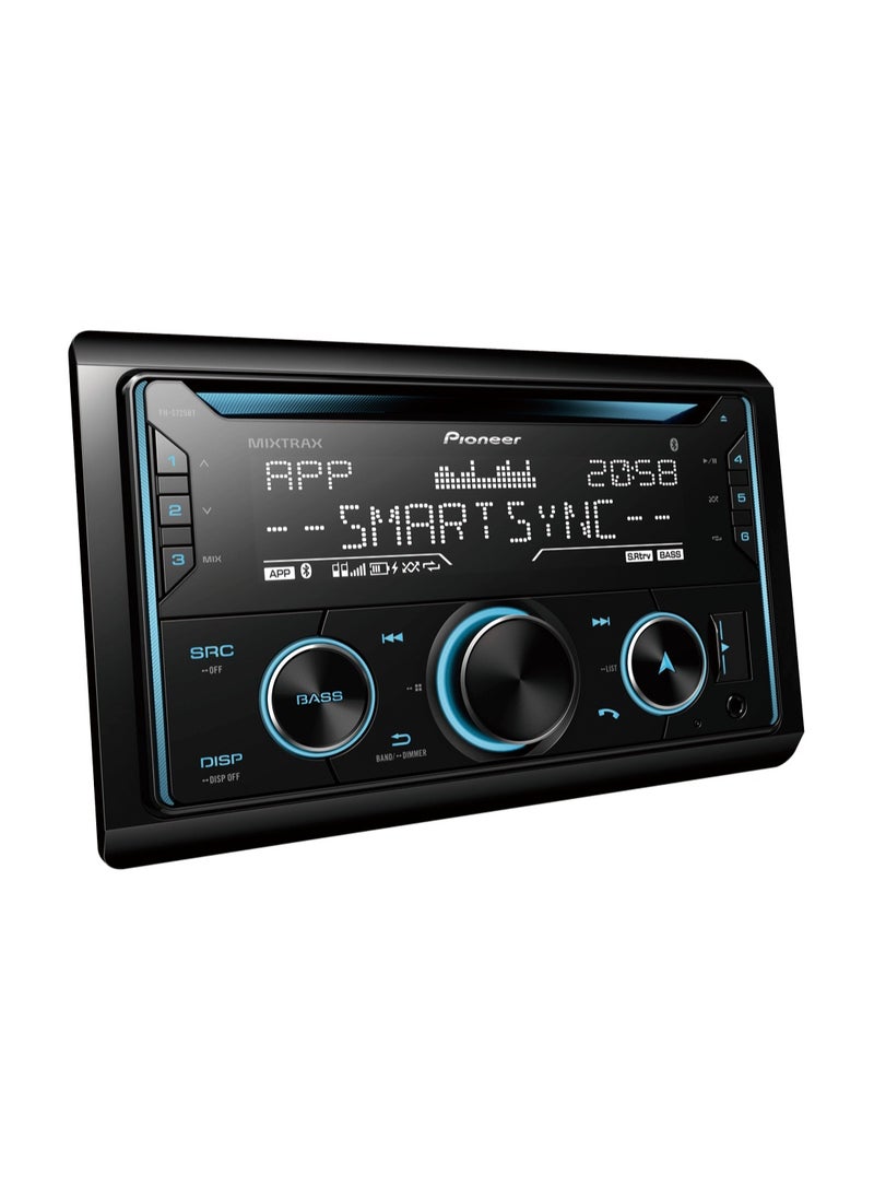 FH-S725BT CD and Digital Media Receiver with Dual Bluetooth   Pioneer Smart Sync Compatible Dual Bluetooth 3 RCA Pre-Outs Dual Zone Illumination Direct Control for iPhone Direct Control for Certain Android Phones