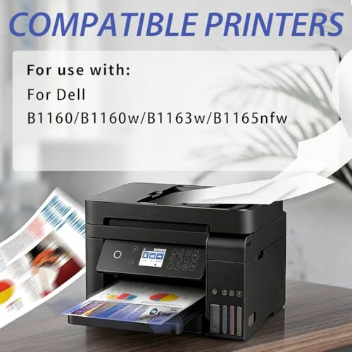 TG Imaging Compatible B1160 Toner Cartridge Replacement for Dell B1160W Toner 1160 B1160w B1163w B1165nfw 1165nfw 1163w B1165 1160W Printer (331-7335, 4-Pack, Black) - Image 2