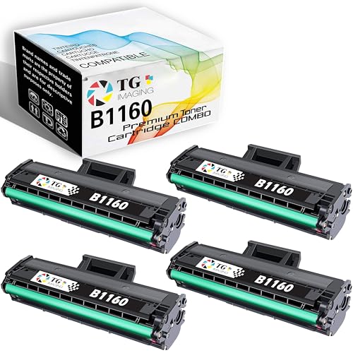 TG Imaging Compatible B1160 Toner Cartridge Replacement for Dell B1160W Toner 1160 B1160w B1163w B1165nfw 1165nfw 1163w B1165 1160W Printer (331-7335, 4-Pack, Black) - Image 1