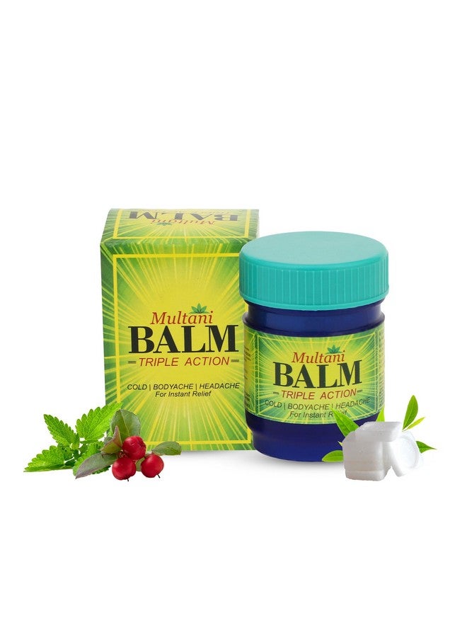 Multani Triple Action Balm | Multi-Propose Pain Relief Balm | Relief From Cold, Bodyache & Headache | 20gm - Image 1