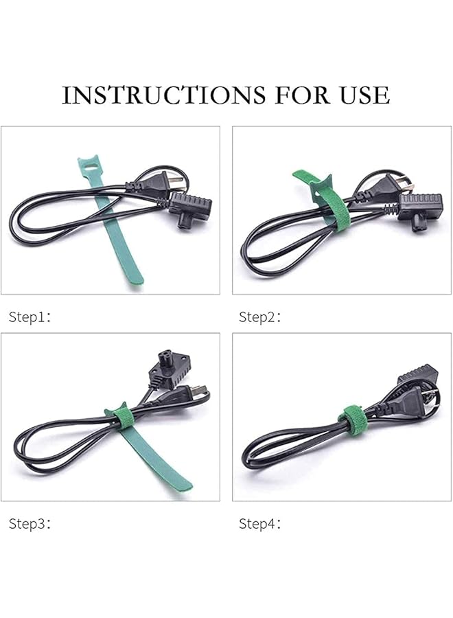 erorex Cable Ties Reusable 6 Color Cable Straps Multi Purpose Tie Wraps Fastening Straps Used For Headphones Phones Electronics Pc Wire Cable Tidy Management 120Pcs - Image 4