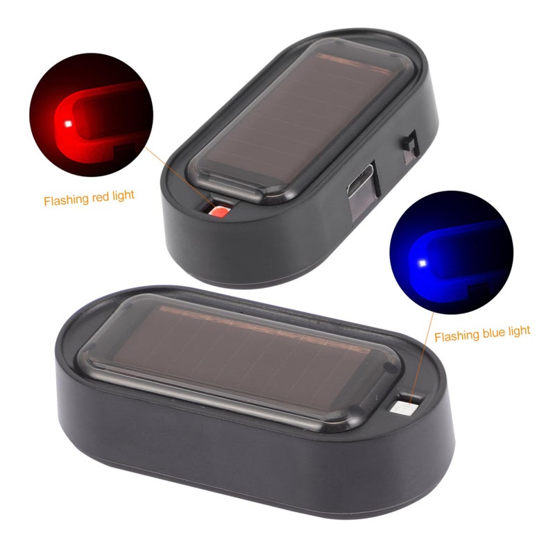 2PCS Solar Powered Car Alarm LED Flashing Roof Light Theft Alert Easy Installation - Image 4