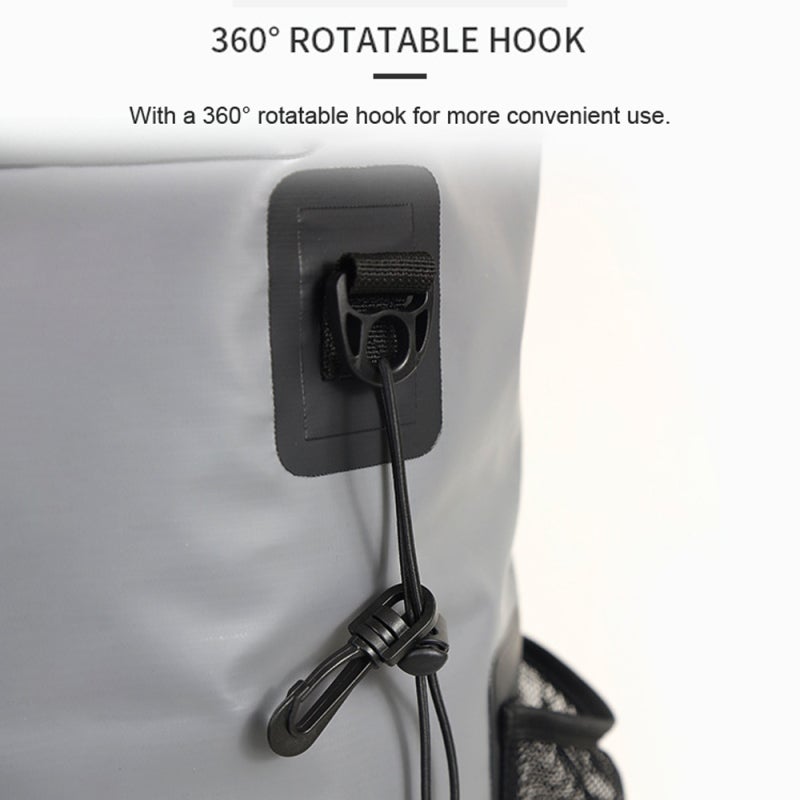 Waterproof Paddle Board Bag Darkgray PVC Mesh Fabric With 360° Rotatable Hook - Compartment Storage Design Paddleboard Storage Bag for Surfing Enthusiasts Outdoor Water Sports - Image 3