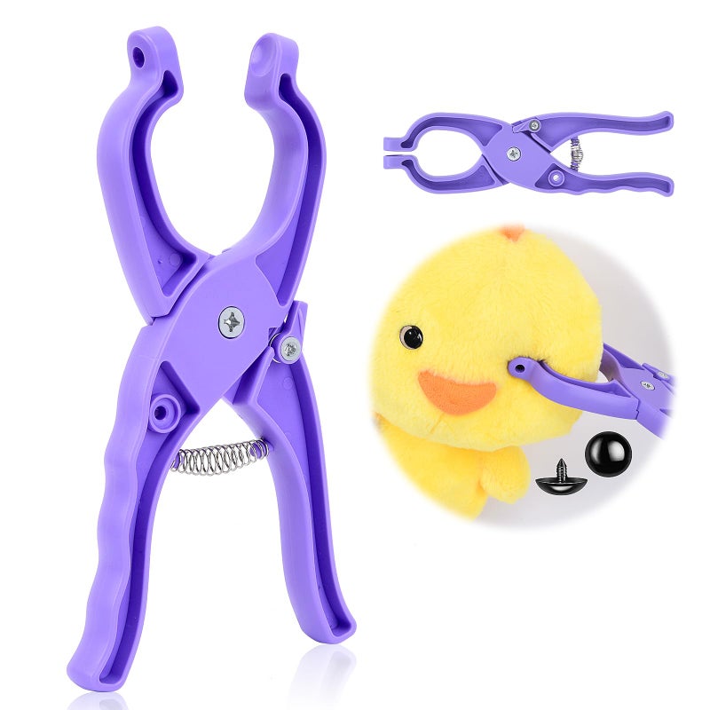 Jifvrnk Upgraded Safety Eye Tool for Crocheting, Auxiliary Tool for 5-30mm Stuffed Animals Safety Eyes, Doll Making Tool, Time Saving, Labor Saving and Hand - Friendly Safety Eye Snapper Tool - Image 1