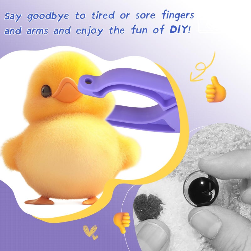 Jifvrnk Upgraded Safety Eye Tool for Crocheting, Auxiliary Tool for 5-30mm Stuffed Animals Safety Eyes, Doll Making Tool, Time Saving, Labor Saving and Hand - Friendly Safety Eye Snapper Tool - Image 5