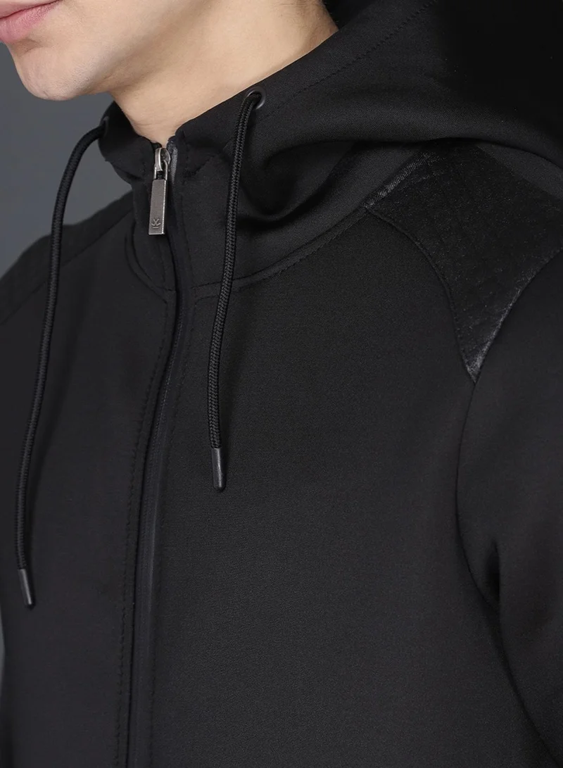 Wrogn Quilted Pocket Hooded Jacket