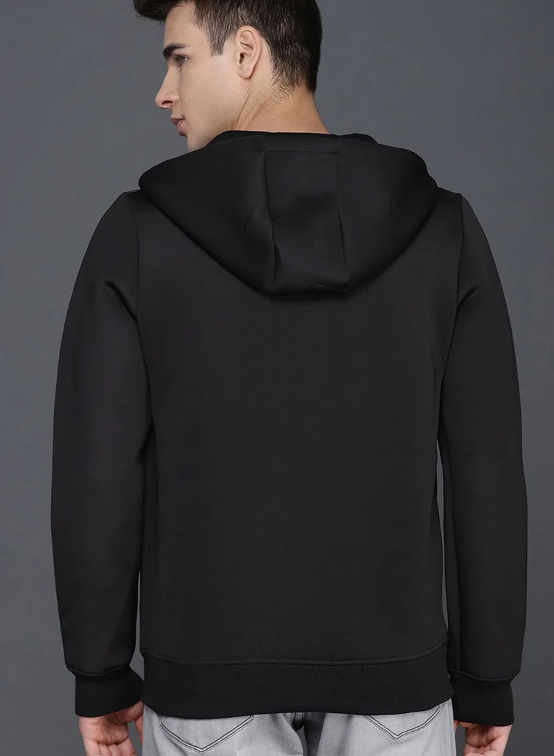 Wrogn Quilted Pocket Hooded Jacket