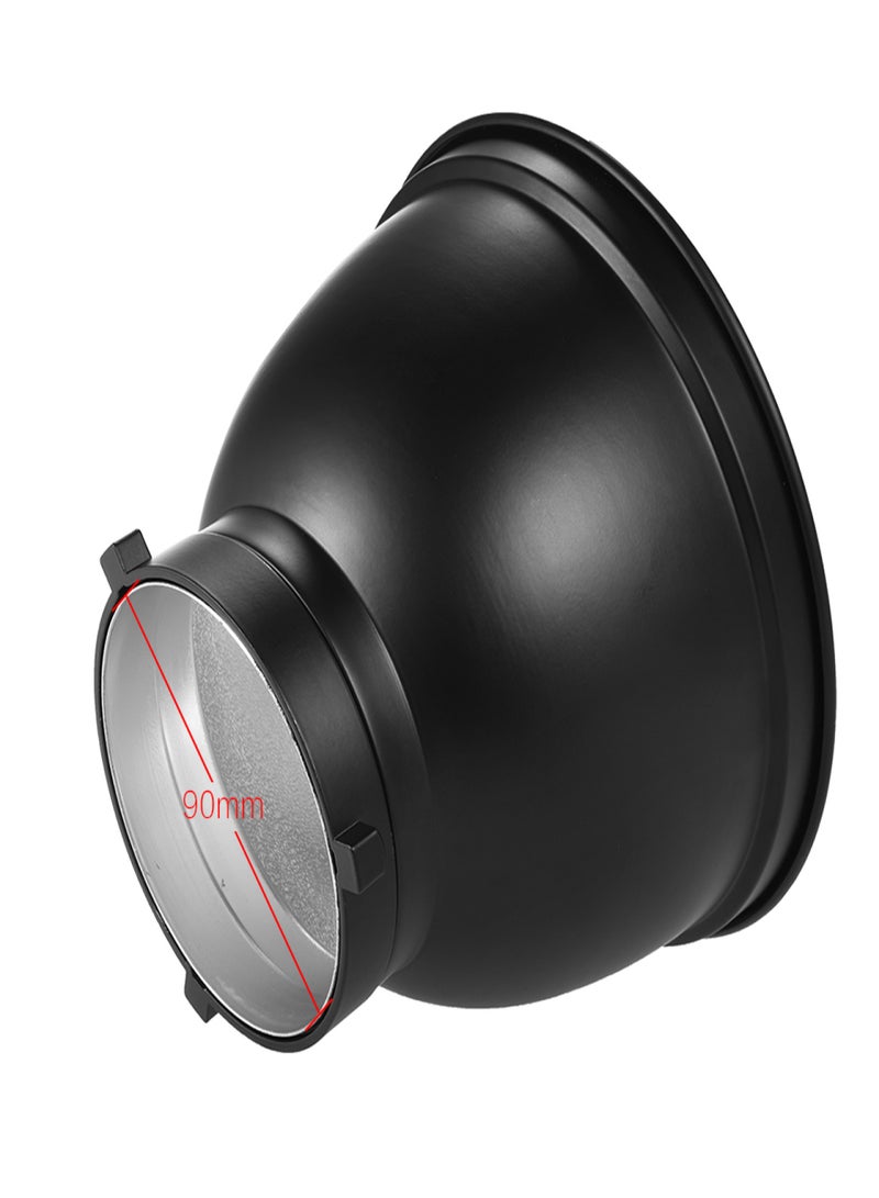 ANDOER 7 Inch Standard Reflector Diffuser Lamp Shade Dish with 60° Honeycomb Grid for Bowens Mount Studio Strobe Flash Light Speedlite - Image 2