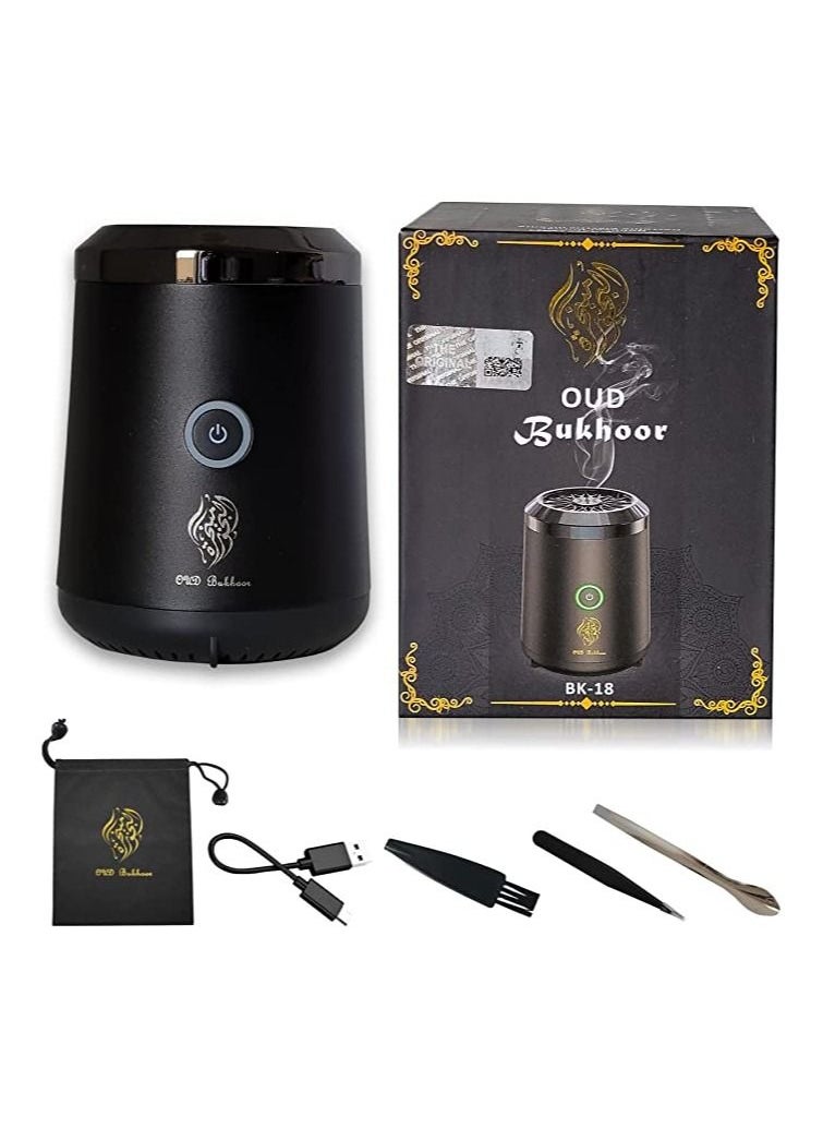 Bakhoor Electric Oud Incense Bukhoor Burner Aroma Diffuser With Long Lasting Battery Usb Rechargeable Great Gift For Home, Car, Desert Camping And Travel  - Image 1