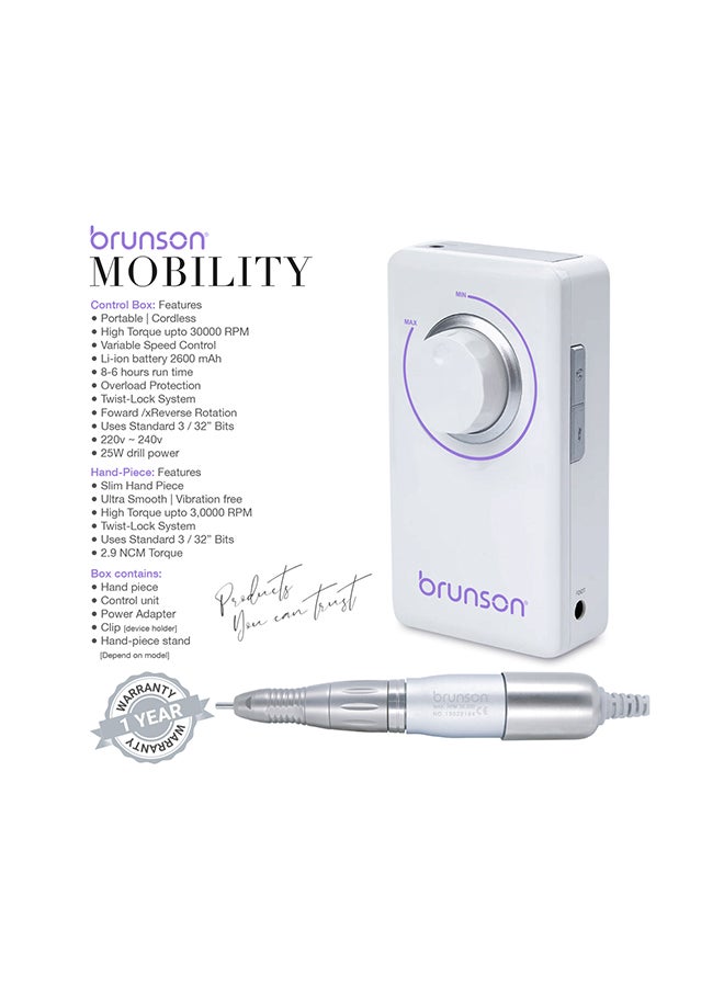 brunson Electric Nail Drill Handpiece Pen, Nail Polisher Grinder Handpiece, 30000Rpm - Image 2