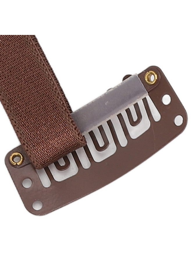 Brrnoo 4Pcs Face Lifting Band With Hairclip Reusable Hairpin Facial Lifting Bands Invisible Facelift Patch Straps For Hair Adjustable Elastic Band (Brown) - Image 5