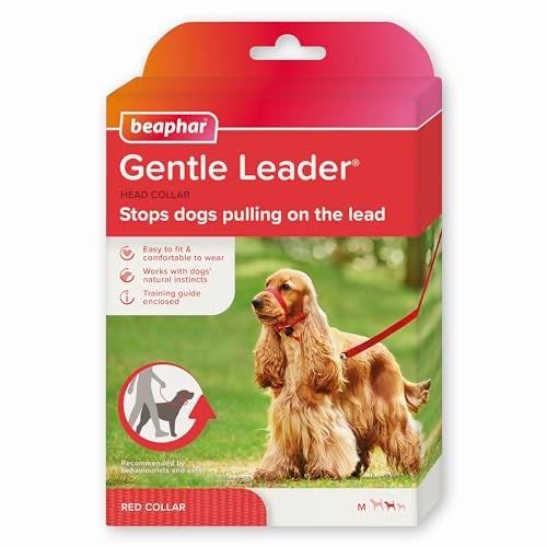 Beaphar | Gentle Leader | Head Collar for Medium Dogs | Stops Pulling On The Lead | Training Aid with Immediate Effect | Endorsed by Behaviourists | Red x 1 - Image 1