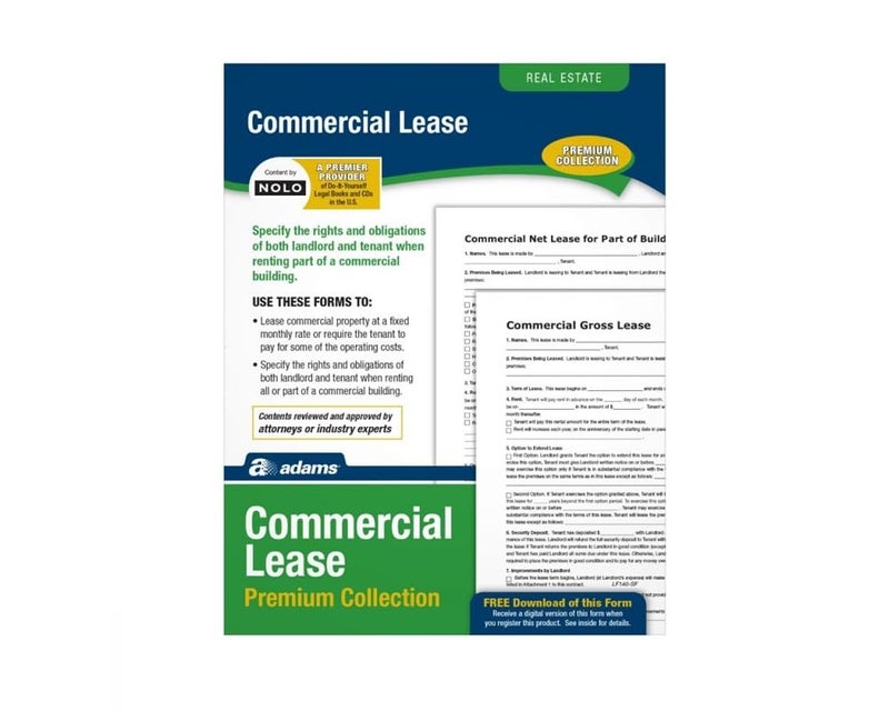 Adams Commercial Lease, premium Collection, Forms and Instructions (LF140),White - Image 5