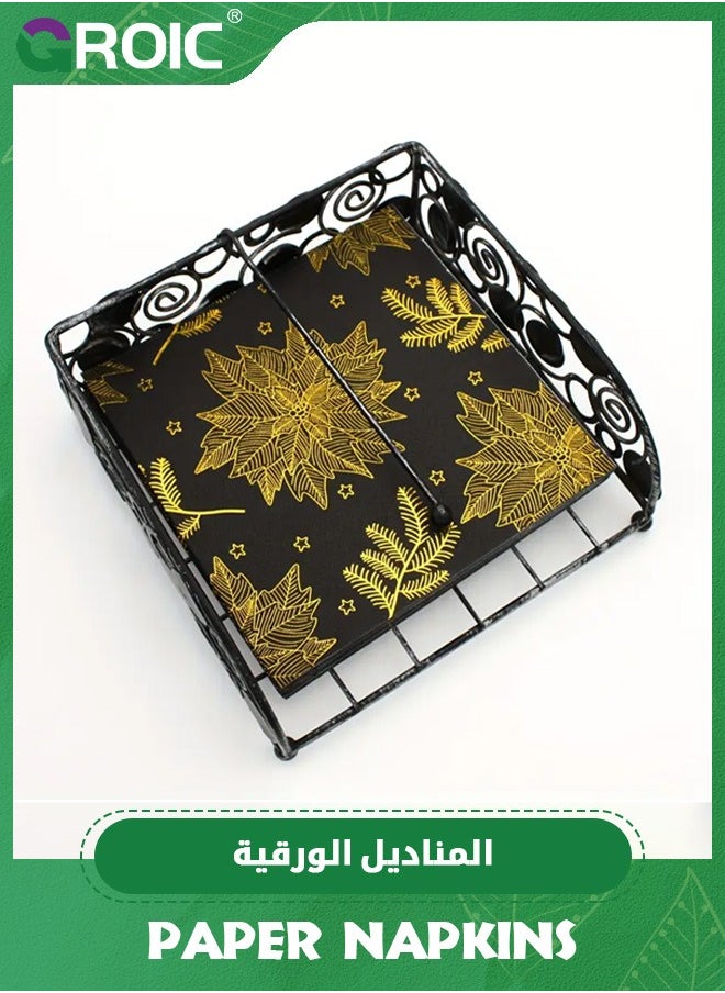 GROIC 40 Pcs 4 Ply Bandana Disposable Paper Napkin,Print Western Party Napkin,Dinner Lunch Napkin,Party Supplies  - Image 5