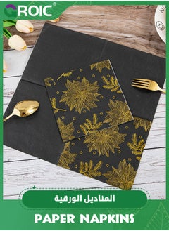 GROIC 40 Pcs 4 Ply Bandana Disposable Paper Napkin,Print Western Party Napkin,Dinner Lunch Napkin,Party Supplies  - Image 1
