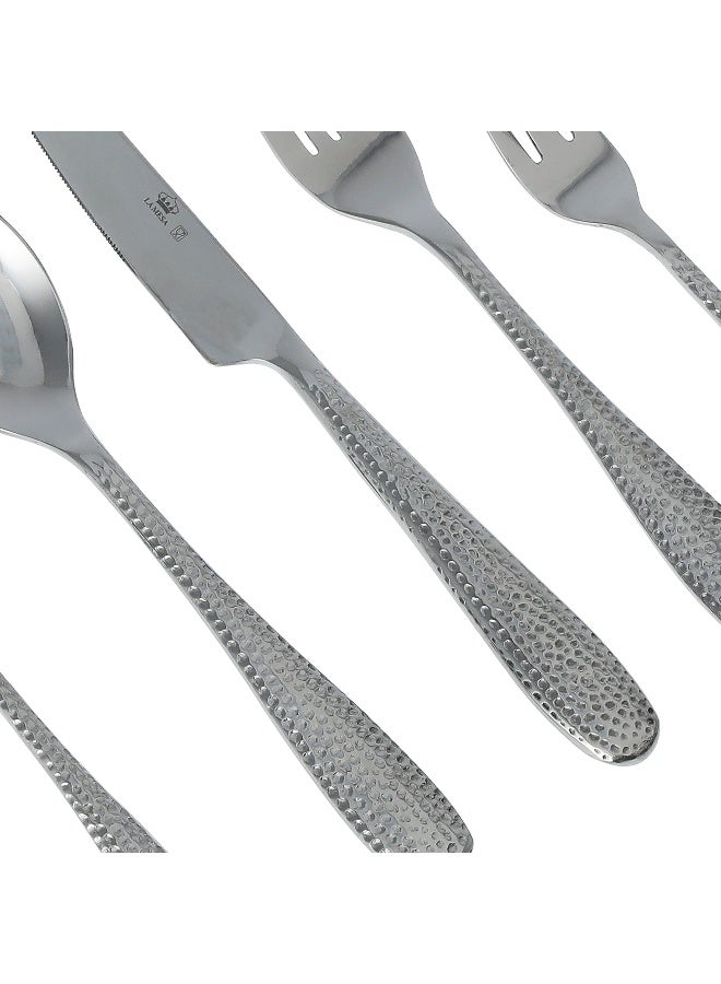 La Mesa silver stainless steel 20 piece cutlery set - Image 4