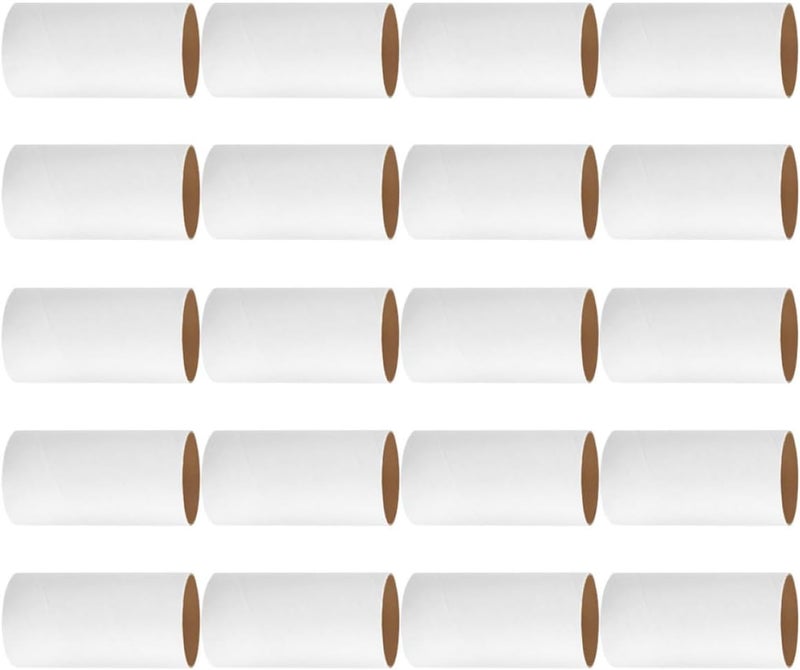 KONTONTY 20pcs Paper Tubes for Boys and Girls Crafts Unfinished Thin Art Rolls for Painting Drawing Creative Blank Craft Supplies for Home Classroom Projects - Image 1