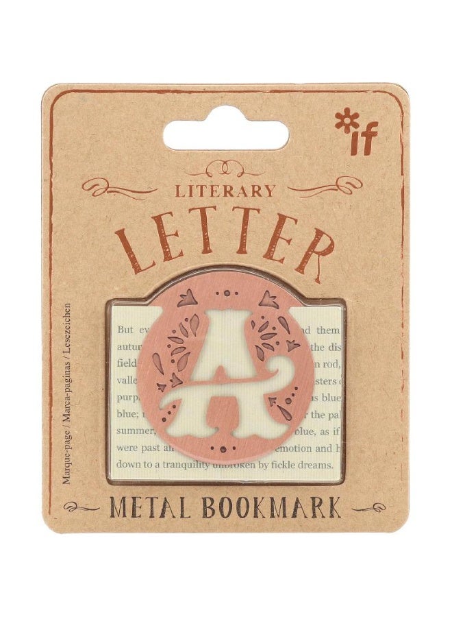 أي إف مشبك إشارة مرجعية للرسائل الأدبية حرف مزخرف محفور عليه حرف "A"