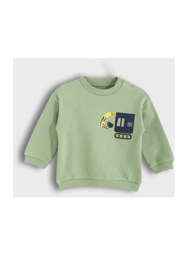 LC WAIKIKI Printed Baby Boys' Sweatshirt and Pants 2 Pack Set - Image 2