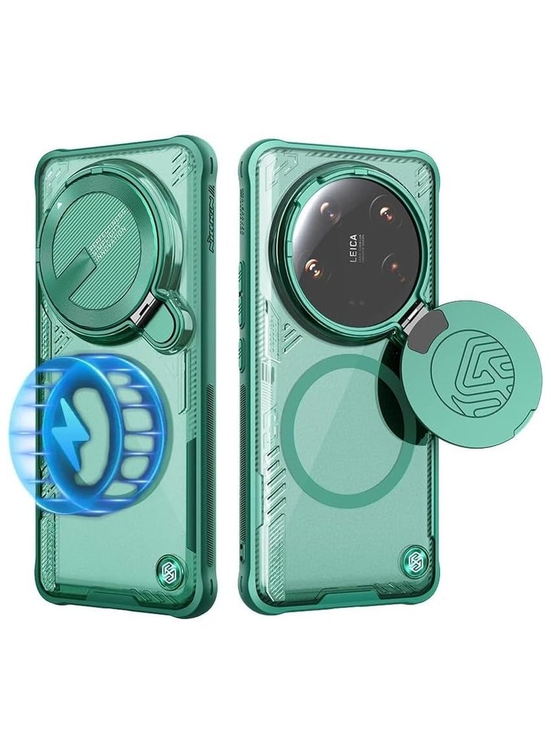 عام حافظة مغناطيسية متوافقة مع شاومي 14 الترا ، حافظة شفافة شفافة عدسة الكاميرا حماية الخصوصية حامل معدني قابل للطي ، غطاء واقي مقاوم للصدمات لمي 14 الترا - Image 1