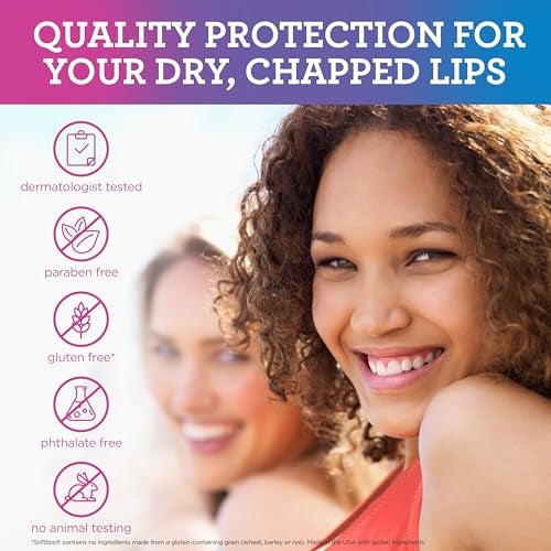 Softlips Daily Lip Moisturizer For Very Dry Lips, Multi-Flavored Lip Balms, Hydrates, Soothes & Prevents Dry, Chapped Lips, Smooth Glide Formula, Dermatologist Tested, Pack of 3 Chap Sticks - Image 3