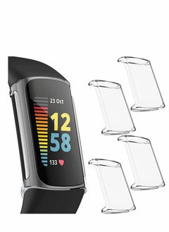 Screen Protector for Charge 5 Soft TPU Full Surround Coverage Cover, Clear (4 Pack)