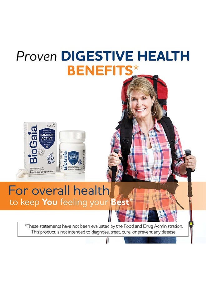BioGaia Protectis Immune Active Probiotic | Probiotic + Vitamin D | Supports Immune, Digestive and Overall Health | Probiotics for Men & Women | Capsules | 60 Day Supply - Image 5