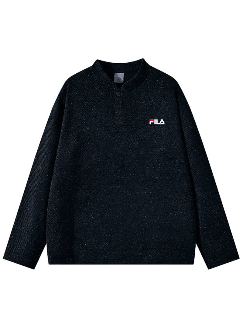 فيلا FILA Men's and women's knitted sweater with half-open collar - Image 3