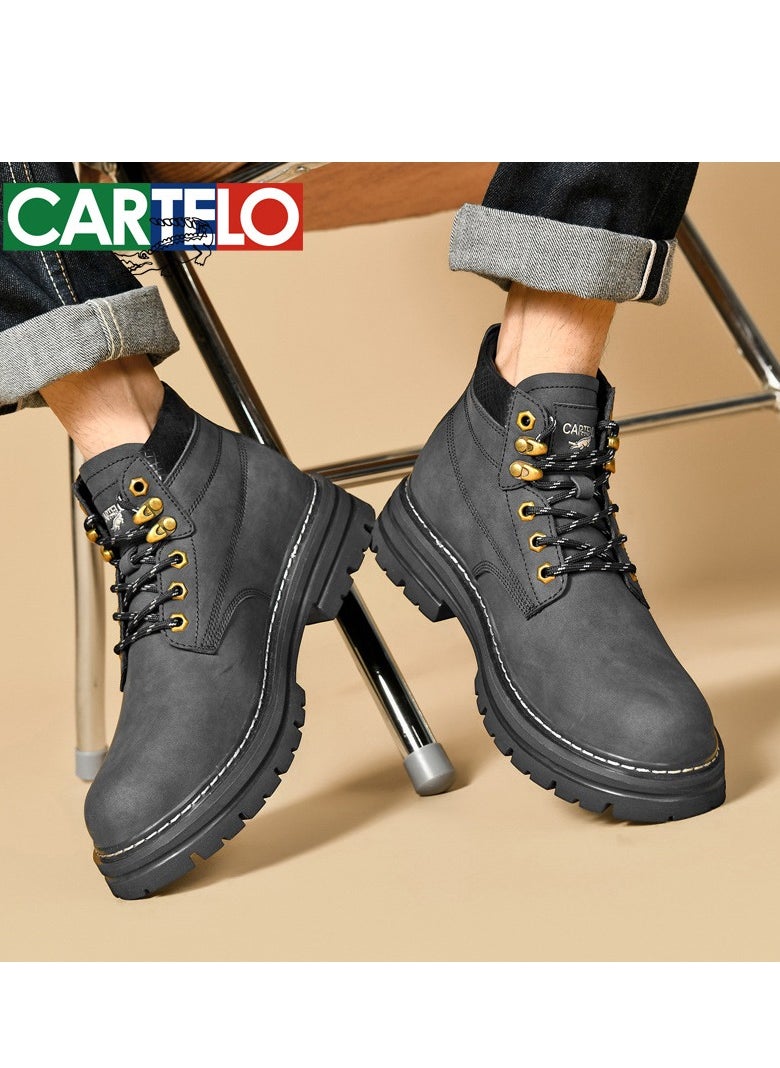 CARTELO أحذية مارتن للرجال ذات الرقبة العالية للأنشطة الخارجية  - Image 3