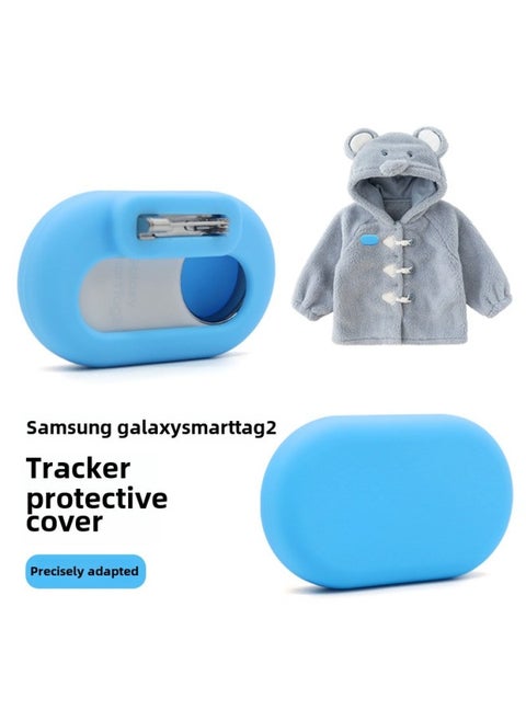 Suitable For Samsung Galaxy SmartTag2 Pin Tracker Case Locator Protection-Color:Luminous Blue-Applicable Models:Samsung Galaxy Smarttag2