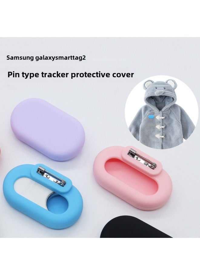 Suitable For Samsung Galaxy SmartTag2 Pin Tracker Case Locator Protection-Color:Luminous Blue-Applicable Models:Samsung Galaxy Smarttag2