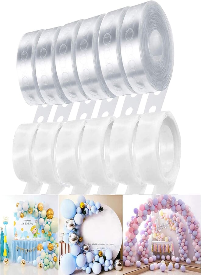 Bingcute DIY balloon arch strip,Garland Strips Tapes,balloon glue dots,Decorating Strip Kit, Balloon Dot Sticker,balloon arch stand,balloon arch strip for Wedding Party Decoration(12 Roll)