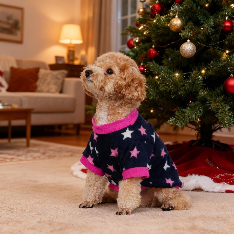 Rbenxia 4 Pcs Dog Fleece Sweaters Puppy, Warm Soft Fleece Sweater Doggie Sweatshirt Dog Pajamas Puppy Clothes for Winter, Small Dogs Cat Pets Outfits (Medium) - Image 5