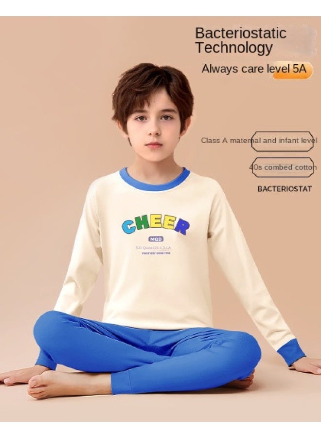مكد Category A، مجموعة ملابس داخلية حرارية للأطفال الأكبر سنًا، بيجاما أولاد بأكمام طويلة للربيع والخريف، ملابس داخلية دافئة للأولاد للطبقات - Image 1