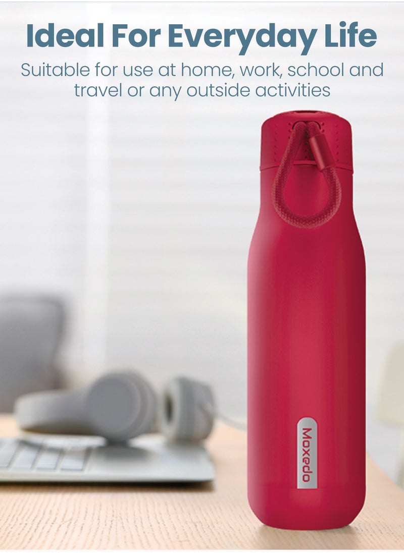Moxedo Moxedo Vacuum Flask Stainless Steel Double Wall Vacuum Insulated for Hot and Cold BPA Free 500ML Leak Resistant for Gym, Home, Office, Outdoor and Work  - Image 4