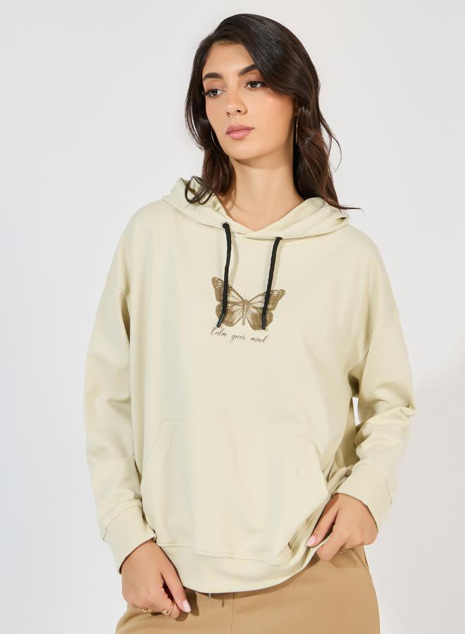 Styli Oversized Regular Length Graphic Hoodie  - Image 1