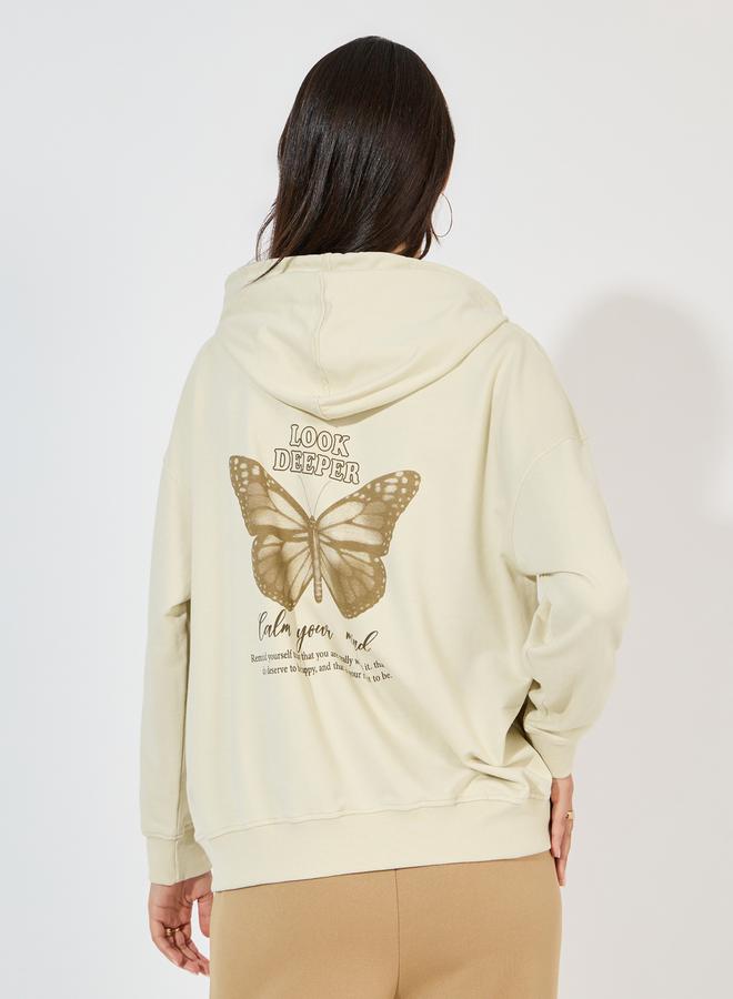 Styli Oversized Regular Length Graphic Hoodie  - Image 5