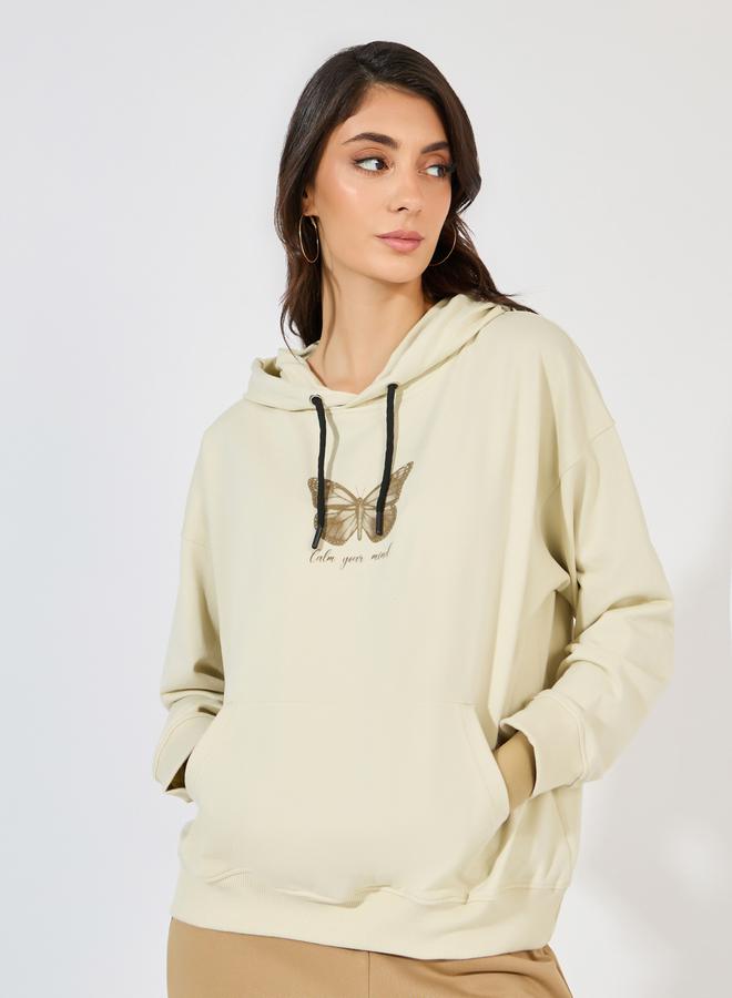 Styli Oversized Regular Length Graphic Hoodie  - Image 3