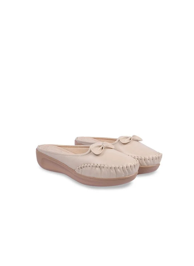 شوتوبيا Shoetopia Upper Bow Detailed  Slip-On Loafers for Women & Girls