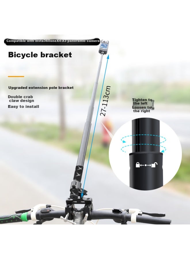 Odd Leaves Qiyie Bicycle Mount Bike Rack Single Handlebar Bracket For Pocket 3 Dji Action 5 Pro Camera Instax 5 Accessories X4 Mountain Bike Acepro2 Extension Pole - Image 2