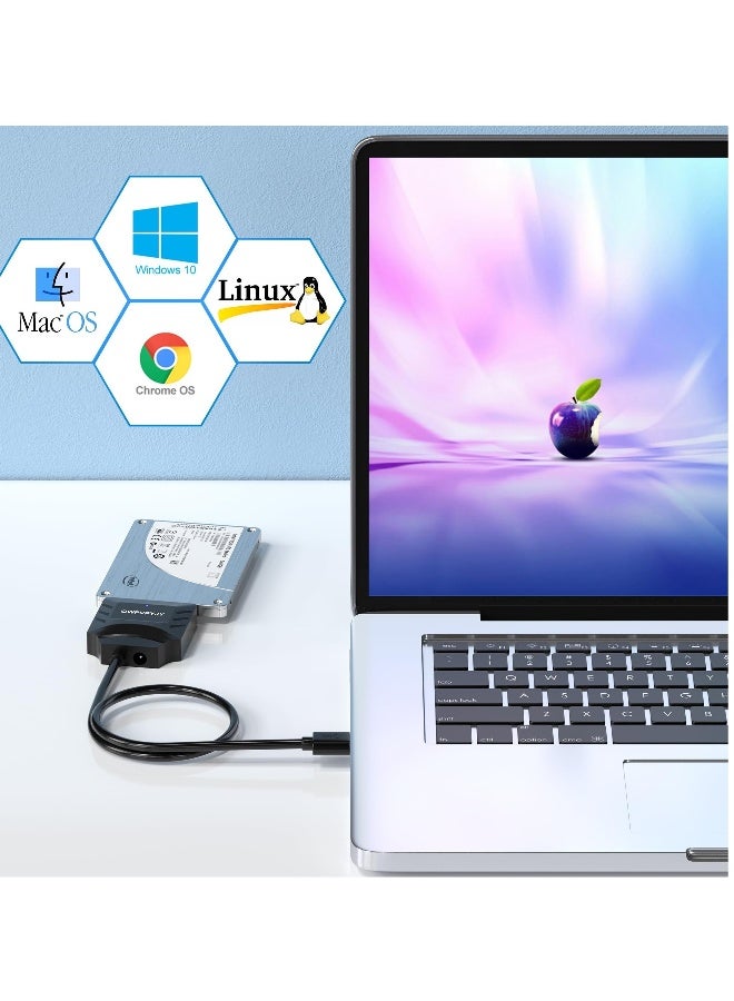 SATA to USB Adapter, USB 3.0 Hard Drive to USB Adapter for 2.5 Inch HDD/SSD, USB to Sata Adapter, External Hard Drive Reader, (No Power Supply)  - Image 4