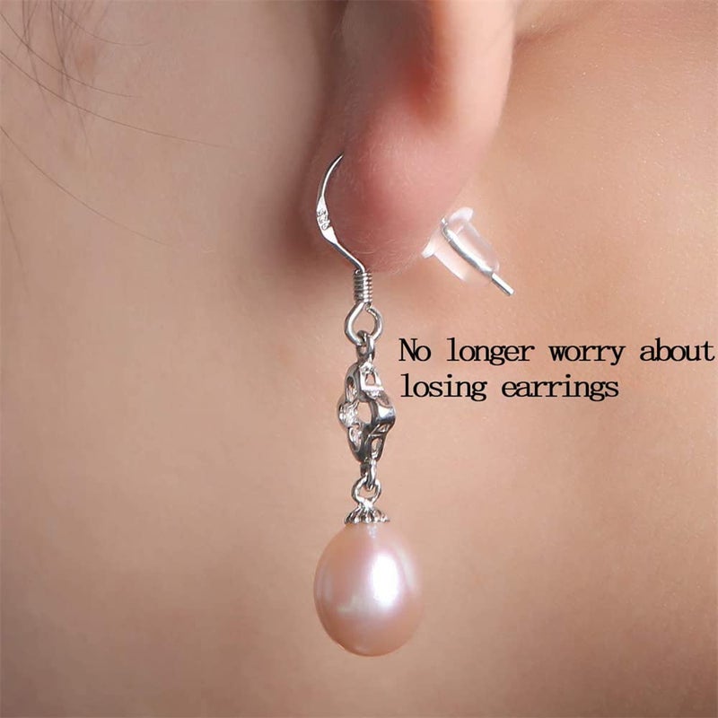 NEoogod Rubber Earring Backs Replacements - Back Earrings for Women (100) - Image 3