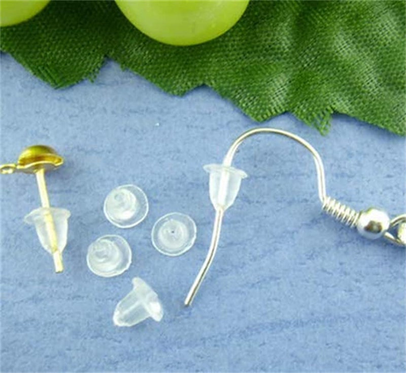NEoogod Rubber Earring Backs Replacements - Back Earrings for Women (100) - Image 2