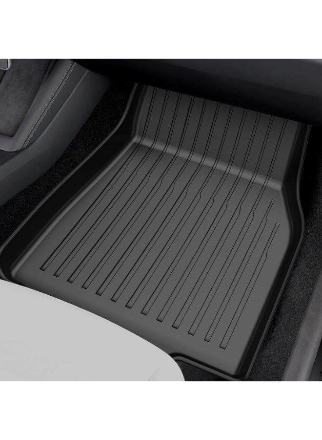 سجاد أرضية جديد لفئة تيسلا موديل Y 2025 Juniper، مصمّم خصيصًا لجميع الأحوال الجوية من مادة TPE، بطانة حمولة للسيارة، إكسسوارات صندوق الأمتعة (مجموعة كاملة من 6 قطع لأرضية موديل Y 2025 Juniper) - Image 3