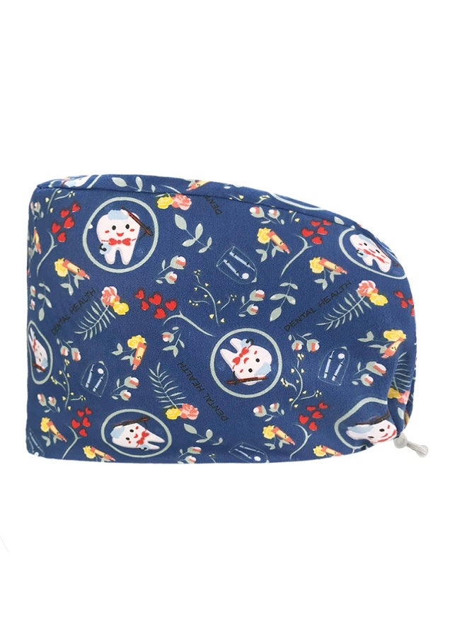 NIBEMINENT Scrub Caps Dust Proof Cap Nursing Work Hats  Cotton Women Men Veterinary Dental Clinic Chef Cooking Hats