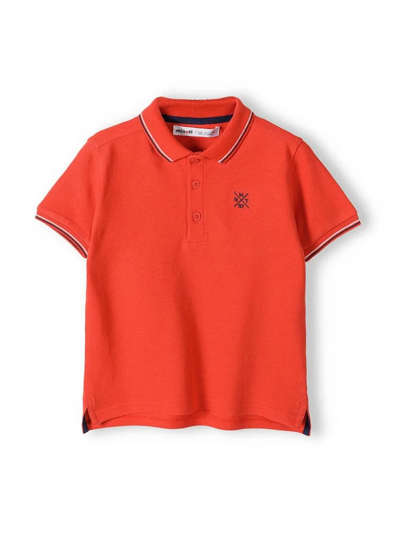 MINOTI Teen Polo Shirt with Short Sleeves and Button Placket